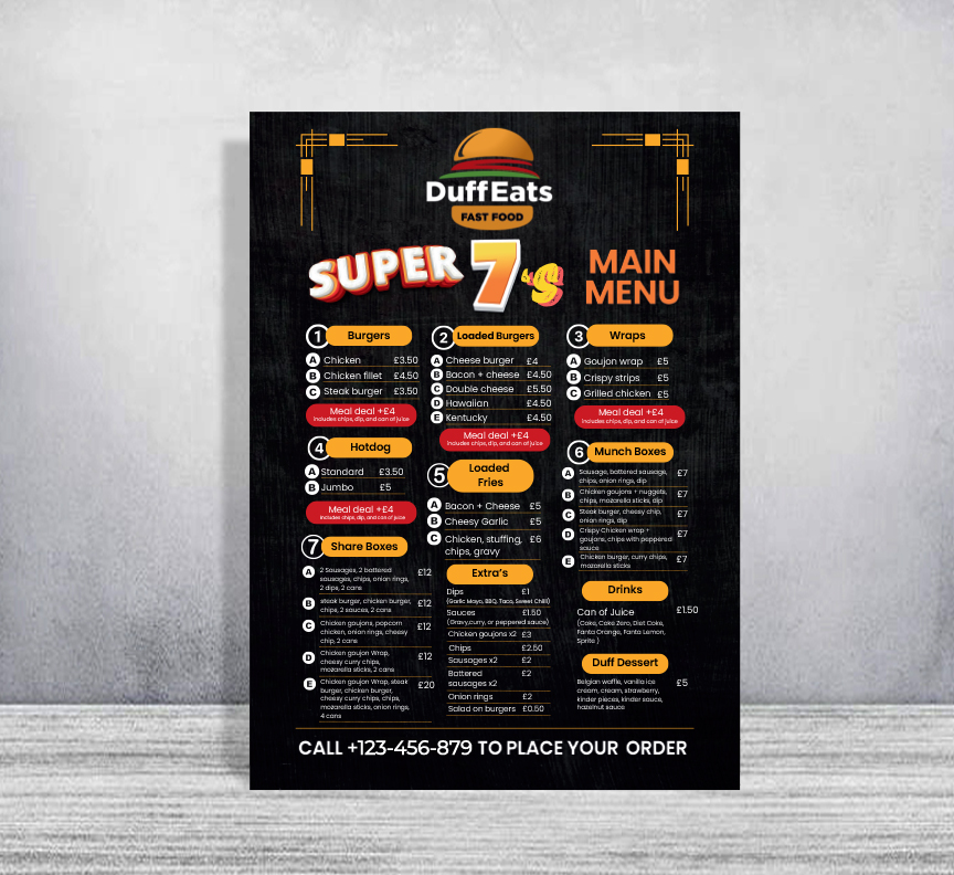 Menu Design