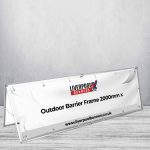 Outdoor Barrier Frame 2000mm x 1000mm (With Banner)