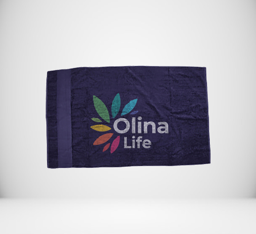Personalised Printable Border Bath Towel